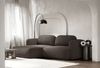Selsey Tvoya Ecksofa mit Schlaffunktion, Ottomane links, Bouclé Braun Bild 3