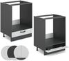 Herdumbauschrank Fame-Line Weiß Landhaus 60 cm ohne Arbeitsplatte Vicco Bild 5