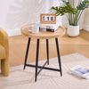 Beistelltisch 55x60 cm – minimalistischer runder Tisch aus MDF und Metall Bild 3