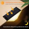 QUBEBU LED Solarleuchte Solar Bodenleuchten Aussen Solarleuchte Garten, Solar-Stufenleuchten, 3000K Warmweiß LED Stufenleuchte, für Treppen Stufen Zäune Höfe Weg, 2/4/6/8/10er Packs LED Wandlampe Solarleuchten für den Außenbereich Bild 2