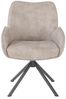 Armlehnenstuhl Riley, Leder, Mikrofaser, Polyester, Grau, 62 x 88 x 65 cm Bild 2