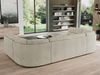 U-förmige Ecksofa, Bigsofa mit schlaffunktion, Wohnlandschaft XXL - MORBIDO U - Beige Velours Bild 3