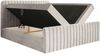 Selsey 'Saliano' Boxspringbett mit Bettkasten, Topper und Samtbezug, Beige, 200x200 cm Bild 4