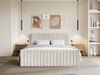 Selsey 'Saliano' Boxspringbett mit Bettkasten, Topper und Samtbezug, Beige, 200x200 cm Bild 2