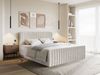 Selsey 'Saliano' Boxspringbett mit Bettkasten, Topper und Samtbezug, Beige, 200x200 cm Bild 3