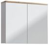 Badmöbel Set 5-tlg Badezimmerset DEVI Weiss HGL inkl. Waschtisch 80 cm Bild 3