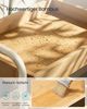 SONGMICS Servierwagen aus Bambus, Küchenregal mit Griffen, Rollwagen für Bad, Schlafzimmer, Küche, beige Bild 3