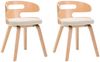 vidaXL Esszimmerstühle 2 Stk. Creme Bugholz und Kunstleder [283108] Bild 2