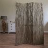 3 fach Paravent Raumteiler, Weide grau, 120x170 cm Bild 2