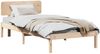 vidaXL Bettrahmen mit Kopfteil Natur 90 x 200 cm Massives Kiefernholz 872122 Bild 2