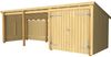 Plus Gartenhaus Nordic Multi 619 x 208 cm natur mit Doppeltür, offen Bild 4