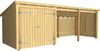 Plus Gartenhaus Nordic Multi 619 x 208 cm natur mit Doppeltür, offen Bild 2