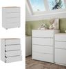 Kommode Betti Weiß/Sonoma 30 x 83.6 cm mit 4x Schublade Vicco Bild 2