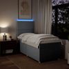 vidaXL Boxspringbett mit Matratze Hellgrau 80x200 cm Stoff 3293400 Bild 4
