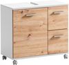 Schildmeyer Palermo Waschbeckenunterschrank 157634, Mattweiß/Artisan Eiche Dekor, 65,1 x 32,0 x 60,0 cm Bild 3