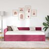 vidaXL Eckbettgestell mit Kopfteil Weinrot 90 cm x 200 cm Samt 42016085 Bild 3