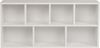 Furni24 Bücherregal mit 7 Fächern, Holzregal, Würfelregal, Aufbewahrungsregal, weiß, 49,5 x 24 x 106h Bild 2