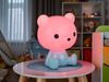 Ausgefallene USB Tischlampe Teddy mit RGB Farbwechsel, Blau, Höhe 25cm Bild 5