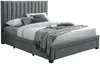 Vente-unique - LIAKO Bett Stoff Grau - B 217 cm x H 123,2 cm x L 174 cm Bild 3