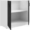 Unterschrank 80 cm Stilo Grau + Weiss Küchenzeile Küchenblock Küche Einbauküche Bild 2