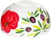 Lashuma Salatschüssel Tomate Olive, Keramik, (1-tlg), Runde Servierschale groß Ø 27 cm handbemalt Bild 4