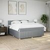 vidaXL Boxspringbett mit Matratze Hellgrau 180x200 cm Stoff 3287549 Bild 3