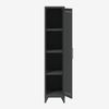 Bisley Fern Locker Garderobenschrank mit drei festen Fachböden, aus hochwertigem, nachhaltigem Stahl hergestellt, 16 mm große Design Lüftungslöcher auf allen Türen, moderner und industrieller Flair, mit integrierten Füßen, H 1800 x B 380 x T 510 mm, Fa... Bild 3