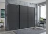Schwebetürenschrank Kleiderschrank 3-türig 300 cm modern Vollausstatt. Anthrazit Bild 3