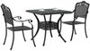 vidaXL Gartentisch Set 3 pcs Schwarz Gussaluminium 3334741 Bild 3