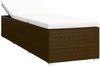 vidaXL Sonnenliege mit Auflage und Teetisch Poly Rattan Braun 46226 Bild 5
