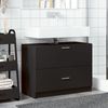 vidaXL Waschbeckenunterschrank Schwarz 78x37x59 cm Holzwerkstoff 848116 Bild 3