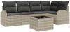 vidaXL Sofa Set mit Kissen 6 pcs Hellgrau Polyester 3346052 Bild 2