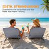 Outsunny Gartenliege Strandmatte mit Tragetasche, Faltbare Strandliege, 2 St, Strandmatratze, Stahl, Grau, 134 x 48 x 33-43 cm Bild 4