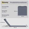 Outsunny Gartenliege Strandmatte mit Tragetasche, Faltbare Strandliege, 2 St, Strandmatratze, Stahl, Grau, 134 x 48 x 33-43 cm Bild 3