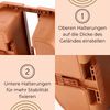 Blumenkasten Balkon Beidseitiger Balkonkasten mit Halterung Blumenkasten mit Wasserspeicher Pflanzkasten für Geländer Geländerkasten ohne Bohren Terracotta 50 cm Bild 5