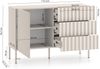 Selsey 'Derriva' Sideboard mit Schubladen und geriffelten Fronten, hellbeige, ca. 77 x 113 x 37 cm Bild 5