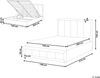 Bett mit Stauraum Stoff QUIBERON 140 x 200 cm Beige Bild 2