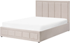 Bett mit Stauraum Stoff QUIBERON 140 x 200 cm Beige Bild 4