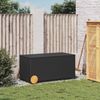 vidaXL Gartentruhe mit Rollen Schwarz 190L Poly Rattan 365324 Bild 3