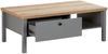 Couchtisch 110x60 cm Sofatisch Grau Wohnzimmertisch Beistelltisch Holz Tisch Stauraum Schubkasten Bild 4