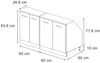 Dachschrägenschrank-Set Rion Sonoma 140 cm 2er Set Schrankkorpuss 60 cm Tiefe Vicco Bild 2