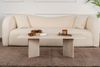 Hanah Home Elegant Coffee Table, Travertine Color, 18 mm Thick | 100% Melamine Coated Particle Board | Stylish Addition for Modern Living Rooms & Spaces Bild 2