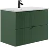 Vente-unique - ZEVINI Badmöbel-Set Holz, Platte Grün - B 47 cm x H 60 cm x L 80 cm Bild 2