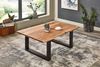 Couchtisch Baumkante massiv Akazie naturfarben 120 x 80 cm schwarz BILLY 72626607 Bild 3