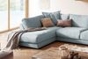 KAWOLA Sofa MADELINE Wohnlandschaft U-Form Cord hellblau Longchair rechts 86 x 224 x 425 cm Bild 4