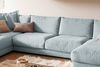 KAWOLA Sofa MADELINE Wohnlandschaft U-Form Cord hellblau Longchair rechts 86 x 224 x 425 cm Bild 5
