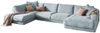 KAWOLA Sofa MADELINE Wohnlandschaft U-Form Cord hellblau Longchair rechts 86 x 224 x 425 cm Bild 3