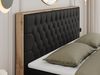 Boxspringbett, Schlafzimmerbett, Bettkasten - AMORE - 160 x 200 cm - Schwarz Kunstleder - H3 Bild 3