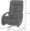 Relaxsessel HWC-L11, TV-Sessel Liegesessel, Liegefunktion drehbar, elektrisch verstellbar Voll-Leder ~ creme-weiß Bild 3
