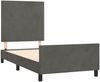 Einzelbettgestell Design für Erwachsene ohne Matratze Dunkelgrau 90x190 cm Samt d4673e Bild 4
